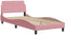 vidaXL - Bedframe - met - hoofdeinde - zonder - matras - 80x200 - cm - fluweel - roze