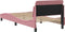 vidaXL - Bedframe - met - hoofdeinde - zonder - matras - 80x200 - cm - fluweel - roze