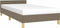 vidaXL - Bedframe - met - hoofdeinde - zonder - matras - 80x200 - cm - stof - taupe
