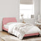 vidaXL - Bedframe - met - hoofdeinde - zonder - matras - 80x200 - cm - fluweel - roze