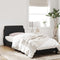 vidaXL - Bedframe - met - hoofdeinde - zonder - matras - 80x200 - cm - fluweel - zwart