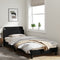 vidaXL - Bedframe - met - hoofdeinde - zonder - matras - 80x200 - cm - stof - zwart