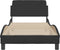 vidaXL - Bedframe - met - hoofdeinde - zonder - matras - 90x190 - cm - fluweel - zwart