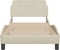 vidaXL - Bedframe - met - hoofdeinde - zonder - matras - 90x190 - cm - stof - crème