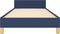vidaXL - Bedframe - met - hoofdeinde - zonder - matras - 90x190 - cm - stof - blauw