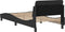 vidaXL - Bedframe - met - hoofdeinde - zonder - matras - 90x190 - cm - stof - zwart