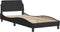 vidaXL - Bedframe - met - hoofdeinde - zonder - matras - 90x200 - cm - fluweel - zwart