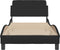 vidaXL - Bedframe - met - hoofdeinde - zonder - matras - 90x200 - cm - stof - zwart