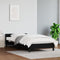 vidaXL - Bedframe - met - hoofdeinde - zonder - matras - 90x200 - cm - zwart