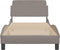 vidaXL - Bedframe - met - hoofdeinde - zonder - matras - 90x200 - cm - stof - taupe