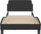 vidaXL - Bedframe - met - hoofdeinde - zonder - matras - 90x200 - cm - fluweel - zwart