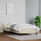 vidaXL - Bedframe - met - hoofdeinde - zonder - matras - 90x200 - cm - crèmekleurig