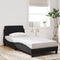 vidaXL - Bedframe - met - hoofdeinde - zonder - matras - 90x200 - cm - fluweel - zwart