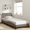 vidaXL - Bedframe - met - hoofdeinde - zonder - matras - 90x200 - cm - stof - taupe