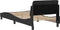 vidaXL - Bedframe - met - hoofdeinde - zonder - matras - 90x200 - cm - fluweel - zwart