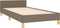 vidaXL - Bedframe - met - hoofdeinde - zonder - matras - 90x200 - cm - stof - taupe