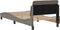 vidaXL - Bedframe - met - hoofdeinde - zonder - matras - 90x200 - cm - stof - taupe