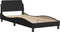 vidaXL - Bedframe - met - hoofdeinde - zonder - matras - 90x200 - cm - stof - zwart