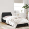 vidaXL - Bedframe - met - hoofdeinde - zonder - matras - 90x200 - cm - fluweel - zwart