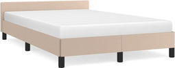vidaXL - Bedframe - met - hoofdeinde - zonder - matras - Cappuccino - 120x200 - cm