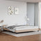 vidaXL - Bedframe - met - hoofdeinde - zonder - matras - Cappuccino - 200x200 - cm