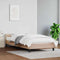 vidaXL - Bedframe - met - hoofdeinde - zonder - matras - Cappuccino - 100x200 - cm