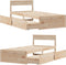vidaXL - Bedframe - met - lades - 100x200 - cm - massief - grenenhout
