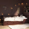 vidaXL - Bedframe - met - lades - en - kast - grenenhout - donkerbruin - 90x200 - cm