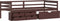 vidaXL - Bedframe - met - lades - en - kast - grenenhout - donkerbruin - 90x200 - cm