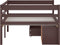 vidaXL - Bedframe - met - lades - en - kast - grenenhout - donkerbruin - 90x200 - cm
