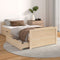 vidaXL - Bedframe - met - lades - massief - grenenhout - 90x200 - cm