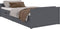 vidaXL - Bedframe - met - lades - massief - grenenhout - donkergrijs - 90x200 - cm