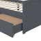vidaXL - Bedframe - met - lades - massief - grenenhout - donkergrijs - 90x200 - cm