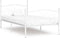 vidaXL - Bedframe - met - lattenbodem - metaal - wit - 100x200 - cm