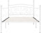 vidaXL - Bedframe - met - lattenbodem - metaal - wit - 100x200 - cm