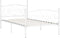 vidaXL - Bedframe - met - lattenbodem - metaal - wit - 100x200 - cm