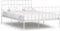 vidaXL - Bedframe - met - lattenbodem - metaal - wit - 120x200 - cm