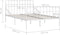 vidaXL - Bedframe - met - lattenbodem - metaal - wit - 120x200 - cm