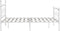 vidaXL - Bedframe - met - lattenbodem - metaal - wit - 120x200 - cm