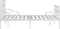 vidaXL - Bedframe - met - lattenbodem - metaal - wit - 120x200 - cm