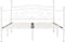 vidaXL - Bedframe - met - lattenbodem - metaal - wit - 120x200 - cm