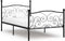 vidaXL - Bedframe - met - lattenbodem - metaal - wit - 120x200 - cm