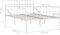 vidaXL - Bedframe - met - lattenbodem - metaal - wit - 140x200 - cm