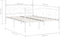 vidaXL - Bedframe - met - lattenbodem - metaal - wit - 140x200 - cm