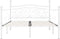vidaXL - Bedframe - met - lattenbodem - metaal - wit - 140x200 - cm