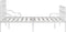 vidaXL - Bedframe - met - lattenbodem - metaal - wit - 140x200 - cm
