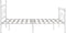 vidaXL - Bedframe - met - lattenbodem - metaal - wit - 140x200 - cm