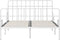 vidaXL - Bedframe - met - lattenbodem - metaal - wit - 140x200 - cm