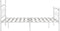 vidaXL - Bedframe - met - lattenbodem - metaal - wit - 160x200 - cm