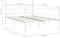 vidaXL - Bedframe - met - lattenbodem - metaal - wit - 160x200 - cm